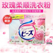 日本花王 玫瑰果香含柔顺剂洗衣粉 800g